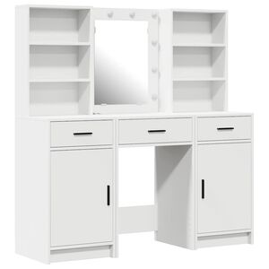 vidaXL Dressing Table Set 3 pcs White Engineered Wood