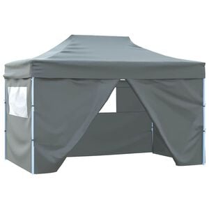 vidaXL Professional Folding Party Tent 4 Sidewalls 3x4 m Anthracite