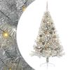 vidaXL Artificial Pre-lit Christmas Tree Silver 180 cm PET