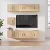 vidaXL 7 Piece TV Cabinet Set Sonoma Oak Engineered Wood