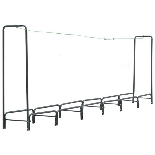 vidaXL Firewood Rack Anthracite 360x35x120 cm Steel