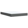 vidaXL Box Spring Bed with Mattress Dark Grey Double Fabric