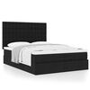 vidaXL Ottoman Bed with Mattress Black Double Fabric