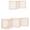 vidaXL Dog Gate with Door Foldable 9 Panels 450 cm Poplar Wood