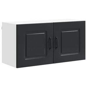 vidaXL Dishwasher Panel Kalmar Black 80 x 31 x 40 cm Engineered Wood