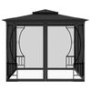 vidaXL Gazebo with Nets 300x300x265 cm Anthracite