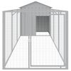 vidaXL Dog House with Roof Light Grey 117x405x123 cm Galvanised Steel