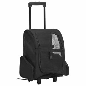 vidaXL Pet Trolley | Black | Fabric, metal | Small | Foldable | Pet Trolley