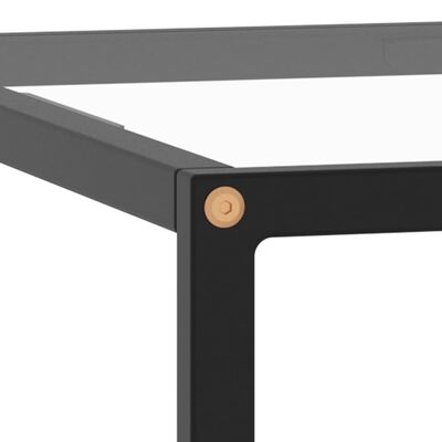 vidaXL Coffee Table Black with Tempered Glass 60x60x35 cm