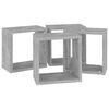 vidaXL Wall Cube Shelves 4 pcs Concrete Grey 26x15x26 cm