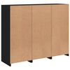 vidaXL Sideboards with LED Lights 3 pcs Black Engineered Wood