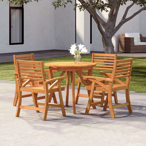 vidaXL 5 Piece Garden Dining Set Solid Wood Acacia