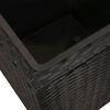 vidaXL Garden Raised Beds 3 pcs Poly Rattan Black