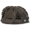 vidaXL Fishing Tent 2-Person Brown Waterproof