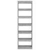 vidaXL Book Cabinet/Room Divider Grey Sonoma 60x30x198 cm