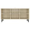 vidaXL TV Cabinet with Metal Legs Sonoma Oak 103.5x30x50 cm