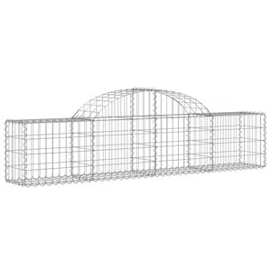 vidaXL Arched Gabion Basket 200x30x40/60 cm Galvanised Iron