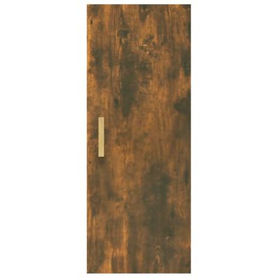 vidaXL Wall Cabinet Smoked Oak 34.5x34x90 cm Engineered Wood