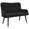 vidaXL 2-Seater Sofa Black 115 x 61 x 87 cm Velvet