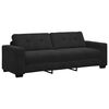 vidaXL 3-Seater Sofa Black 220x78x80 cm Velvet