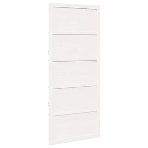 vidaXL Barn Door 100 x 2.5 x 208 cm Solid Pine Wood White
