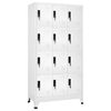 vidaXL Locker Cabinet White 90x45x180 cm Steel