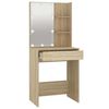 vidaXL Dressing Table with LED Sonoma Oak 60x40x140 cm