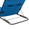 vidaXL Folding Beach Mats 2 pcs Steel and Fabric Blue