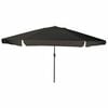 vidaXL Garden Parasol Black 394 x 394 x 248 cm Polyester and Steel
