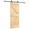 vidaXL Sliding Door 85 x 210 cm Solid Pine Wood (Untreated)