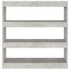 vidaXL Book Cabinet/Room Divider Concrete Grey 100x30x103 cm