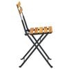 vidaXL Folding Garden Chairs 6 pcs Steel and Solid Wood Acacia