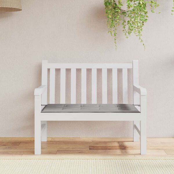 vidaXL Garden Bench Cushion Grey 120x50x4 cm Oxford Fabric