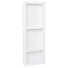 vidaXL Shower Niche with 3 Compartments High Gloss White 41x99x9 cm