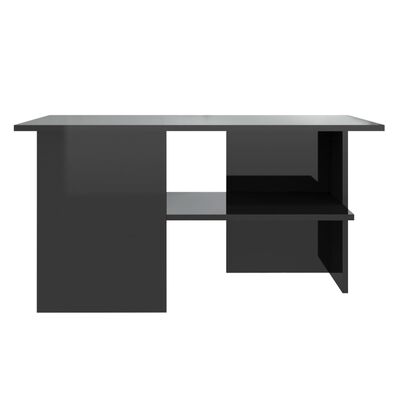 vidaXL Coffee Table High Gloss Black 90x60x46.5 cm Engineered Wood