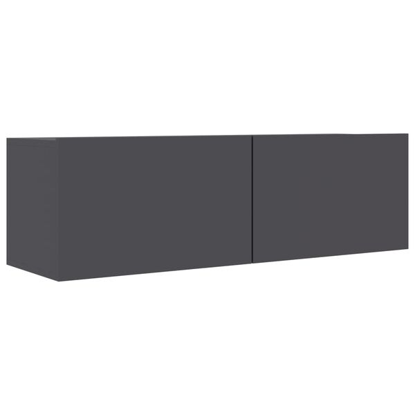vidaXL TV Cabinet Grey 100x30x30 cm Engineered Wood