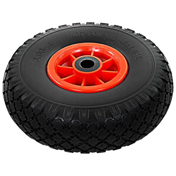 vidaXL Sack Truck Wheels 2 pcs Solid PU 3.00-4 (260x85)
