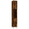 vidaXL Bathroom Cabinet Smoked Oak 30x30x190 cm Engineered Wood