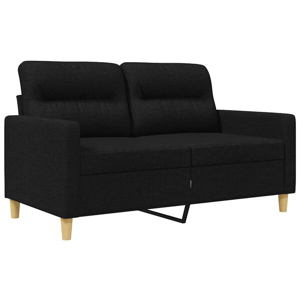 vidaXL 2-Seater Sofa Black 120 cm Fabric