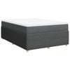 vidaXL Box Spring Bed with Mattress Black Queen Fabric