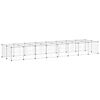 vidaXL 36-Panel Pet Cage with Door Black 280x70x35 cm Steel