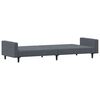 vidaXL 2-Seater Sofa Bed with Footstool Dark Grey Velvet