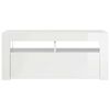 vidaXL TV Cabinet with LED Lights High Gloss White 90x35x40 cm