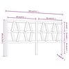 vidaXL Bed Headboard 186x4x100 cm Solid Wood Pine