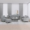 vidaXL 4 Piece Sofa Set with Pillows Light Grey Fabric