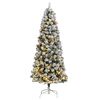 vidaXL Artificial Hinged Christmas Tree 300 LEDs & Ball Set 210 cm