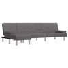 vidaXL L-shaped Sofa Bed Grey 255x140x70 cm Faux Leather