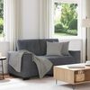 vidaXL Loveseat Sofa Dark Grey 120 cm Velvet