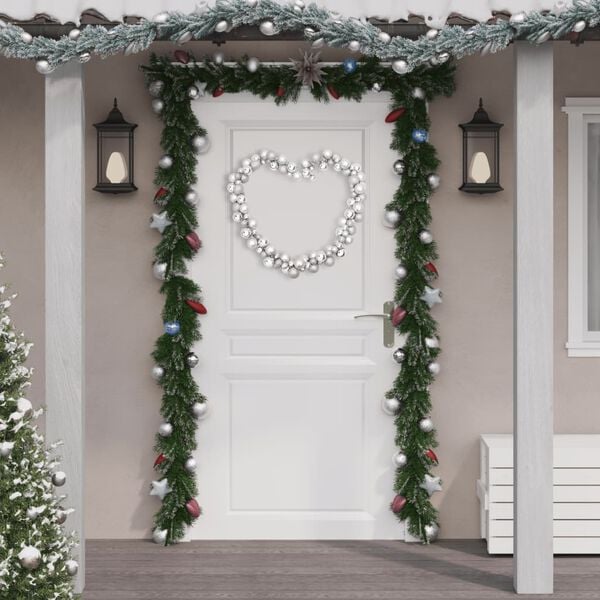 vidaXL Christmas Balls Garland Silver 175 cm Polystyrene