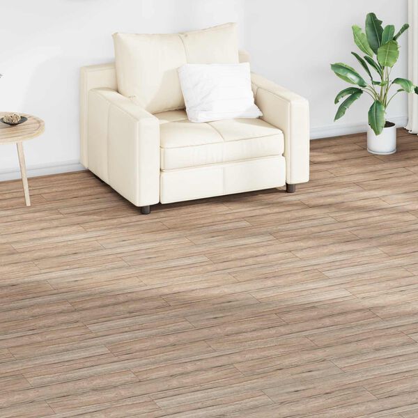 vidaXL Flooring Planks 18 pcs Oak Brown 2.51 m&sup2; PVC